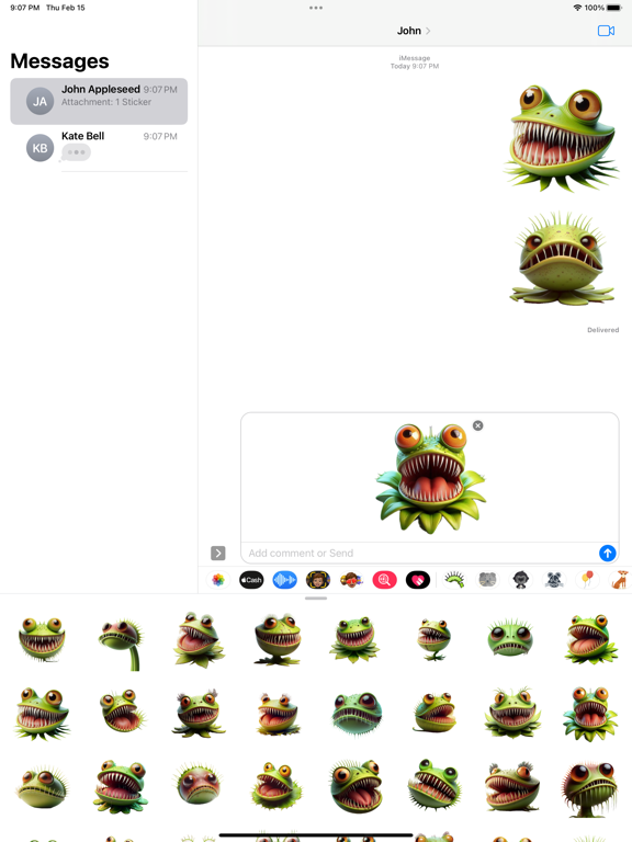 Ảnh chụp màn hình của Venus Flytrap Stickers iPad 