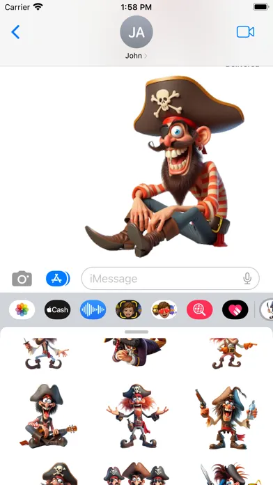 تصاویر Wacky Pirate Stickers