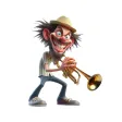 Wacky Trumpeter Stickers Wacky Trumpeter Stickers