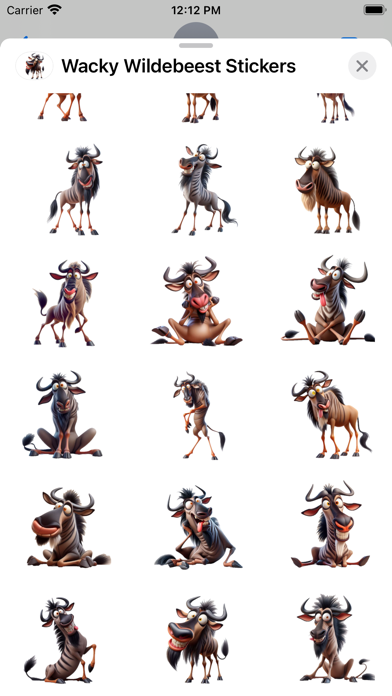 Wacky Wildebeest Stickers應用截圖