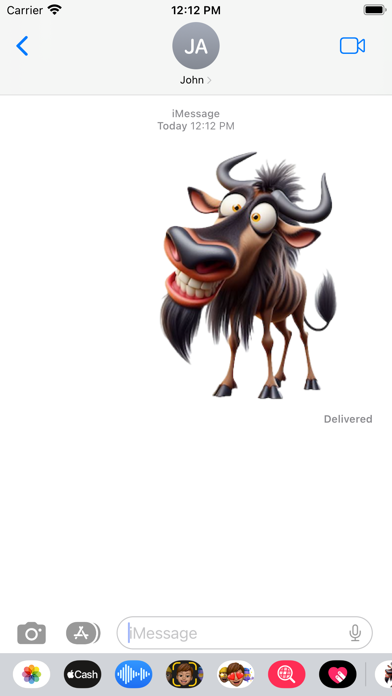 Wacky Wildebeest Stickers應用截圖