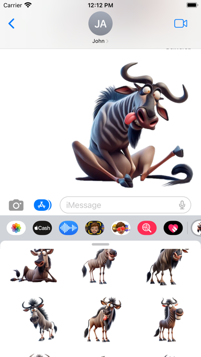 Wacky Wildebeest Stickers應用截圖