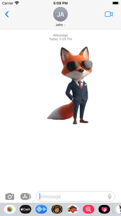 Well-Dressed Fox Stickers 스크린샷