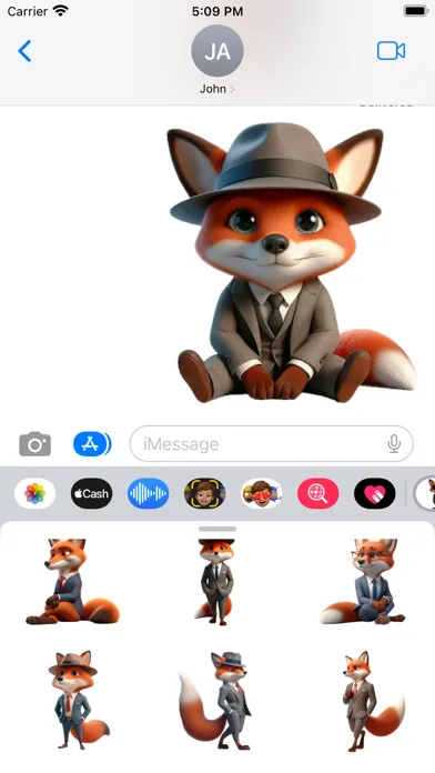Well-Dressed Fox Stickers 스크린샷