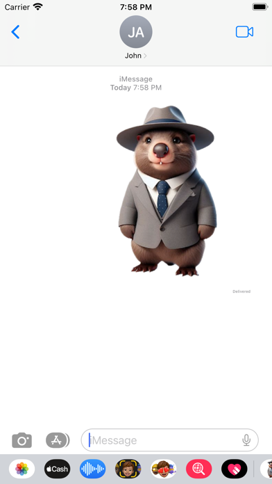 Well-Dressed Wombat Stickers سکرین شاٹس