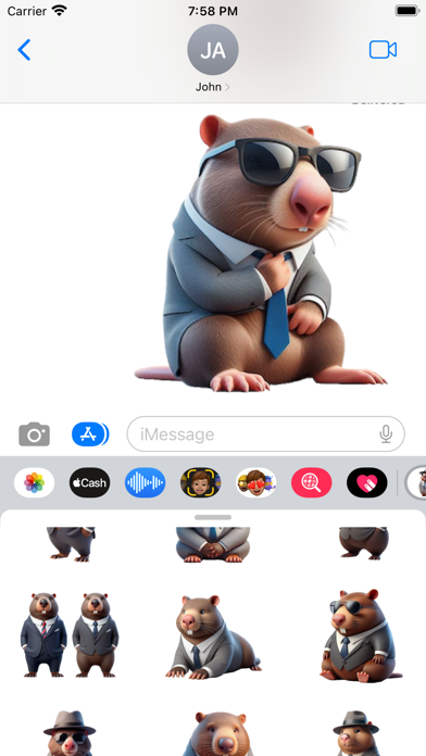 Well-Dressed Wombat Stickers سکرین شاٹس