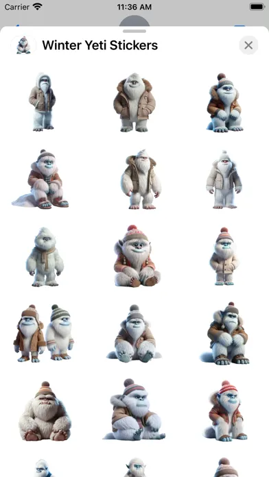 صور Winter Yeti Stickers