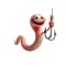 Worm on a Hook Stickers