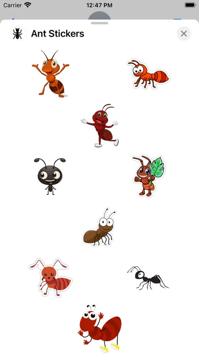 Capturas de tela do Ant Stickers