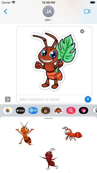 Capturas de tela do Ant Stickers
