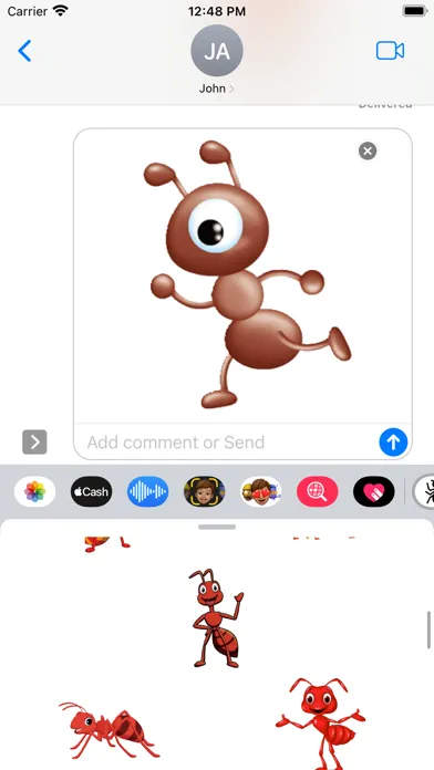 Capturas de tela do Ant Stickers