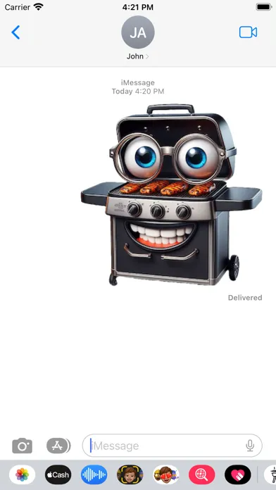 Barbecue Grill Stickers سکرین شاٹس