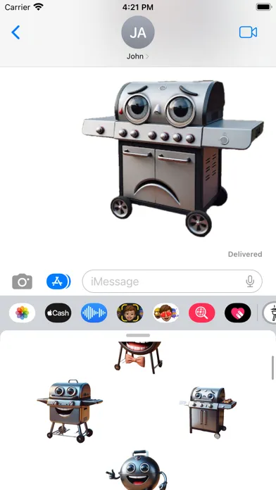 Barbecue Grill Stickers سکرین شاٹس