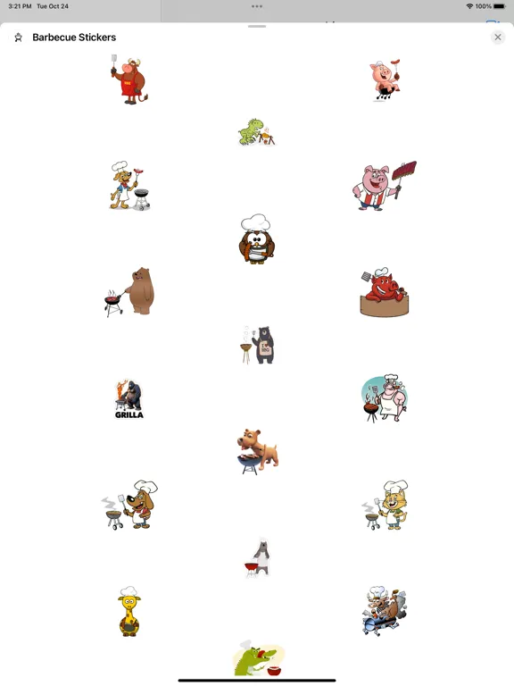 Barbecue Stickers iPad 应用截图