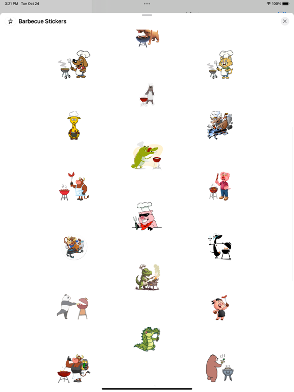 Captures d'écran de Barbecue Stickers iPad 