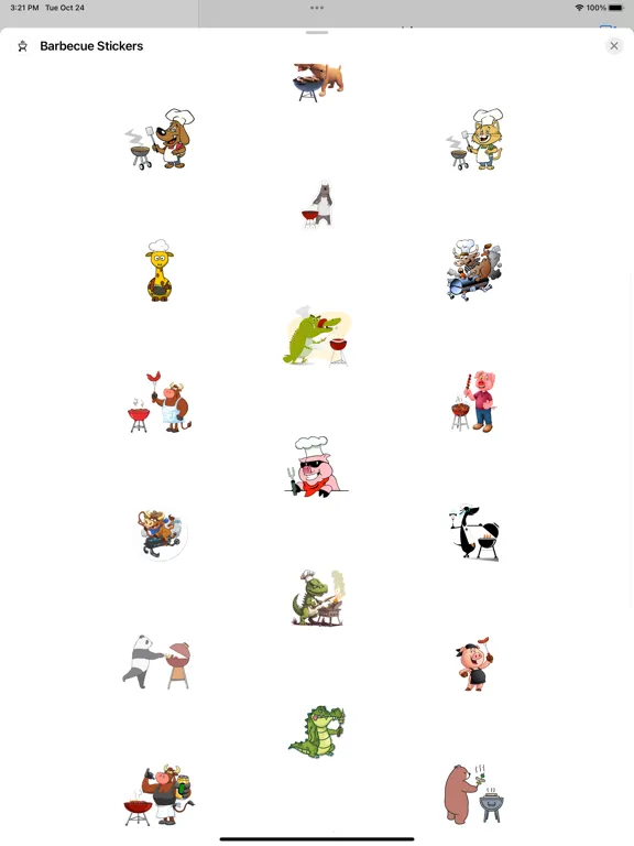 Barbecue Stickers iPad 应用截图