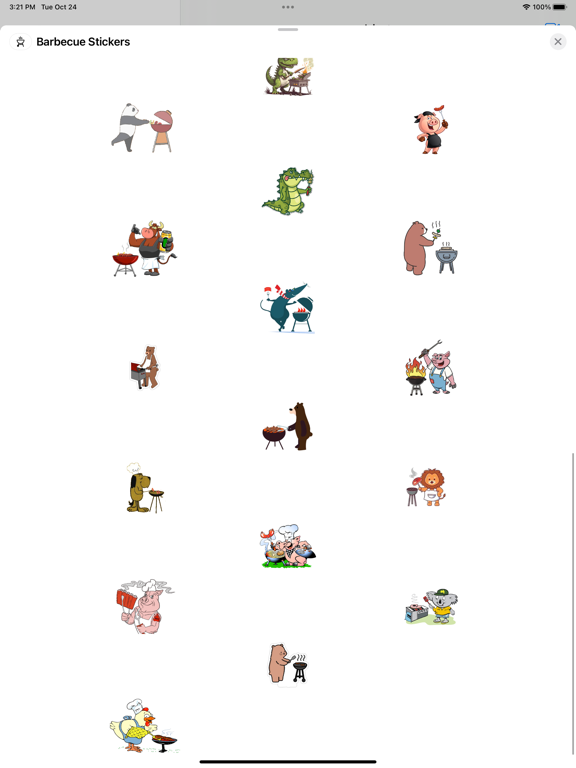 Captures d'écran de Barbecue Stickers iPad 