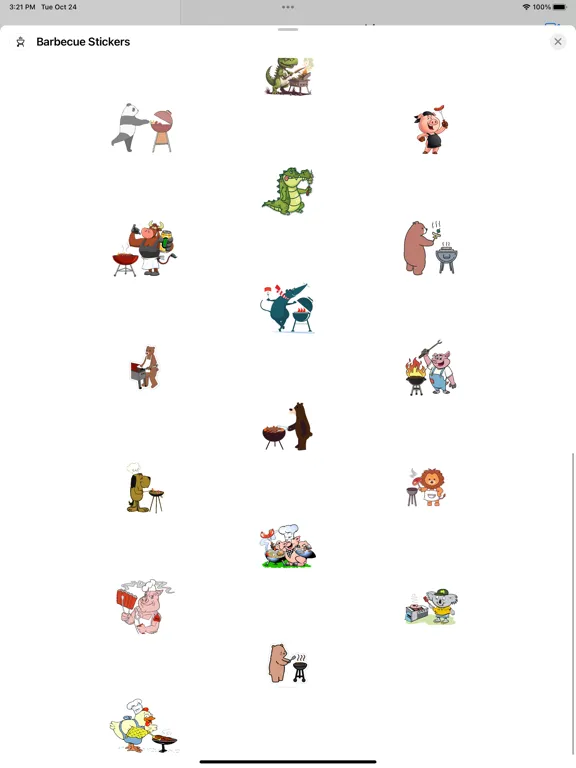 Barbecue Stickers iPad 应用截图