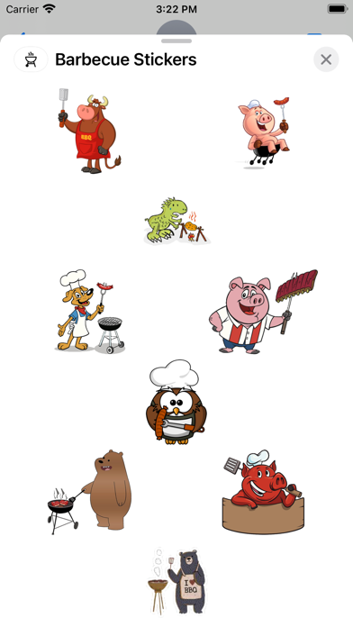 Captures d'écran de Barbecue Stickers