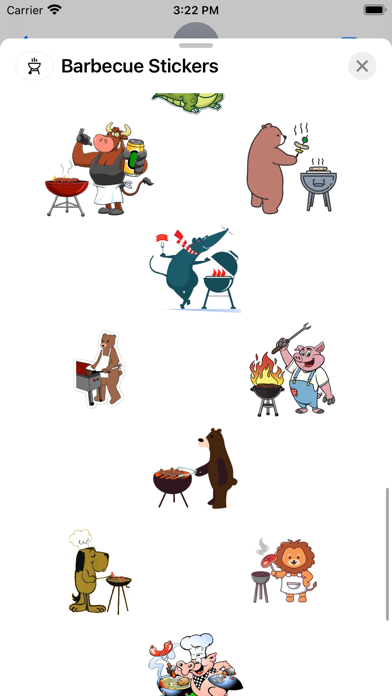 Captures d'écran de Barbecue Stickers