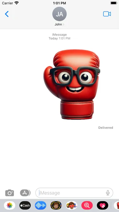 Tangkapan layar Boxing Glove Stickers