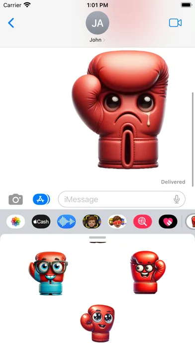 Tangkapan layar Boxing Glove Stickers