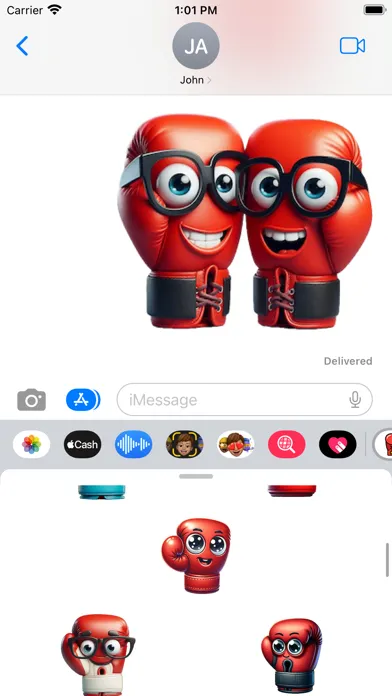 Tangkapan layar Boxing Glove Stickers