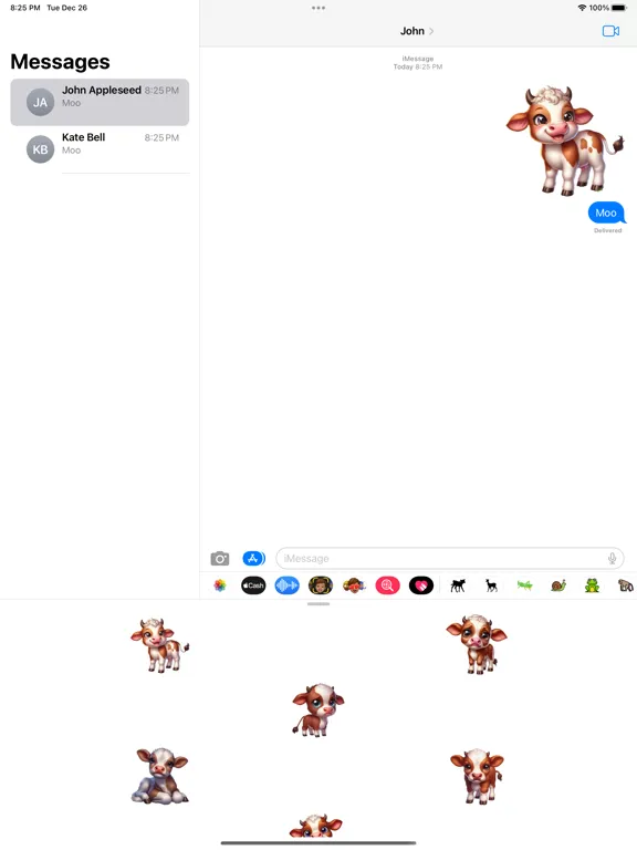Calf Stickers iPad  Ekran Görüntüleri