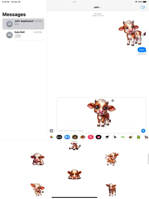 Calf Stickers iPad  Ekran Görüntüleri