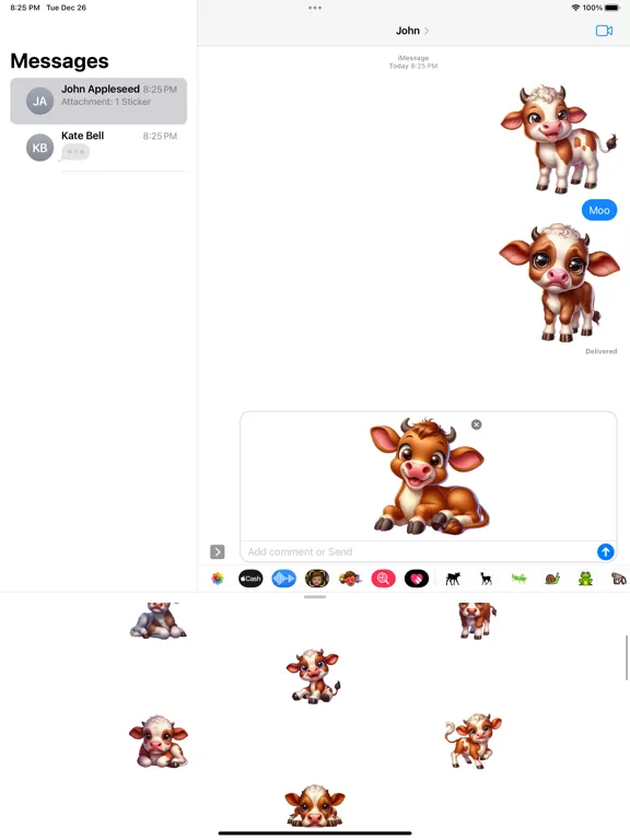 Calf Stickers iPad  Ekran Görüntüleri