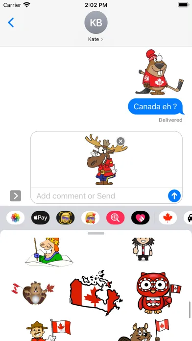 Скриншоты Canada Stickers App