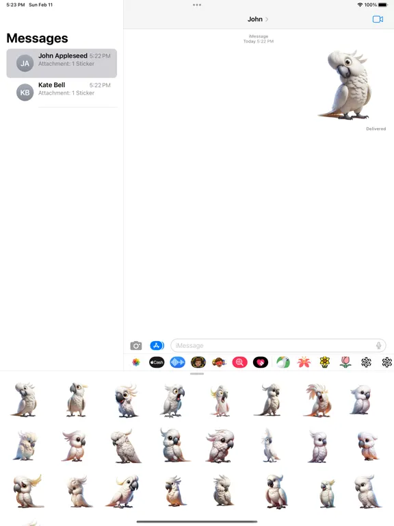Captures d'écran de Cockatoo Stickers iPad 