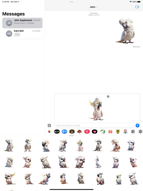 Captures d'écran de Cockatoo Stickers iPad 