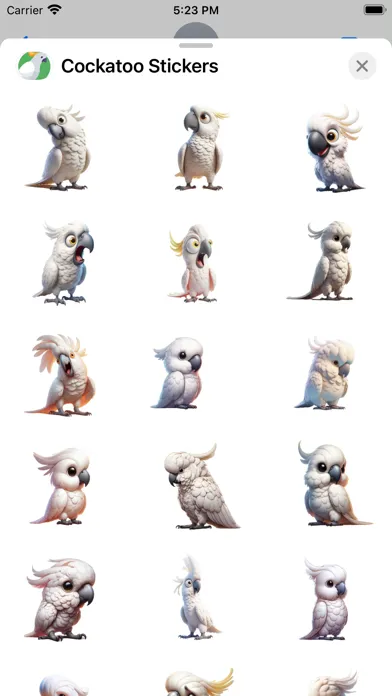 Captures d'écran de Cockatoo Stickers