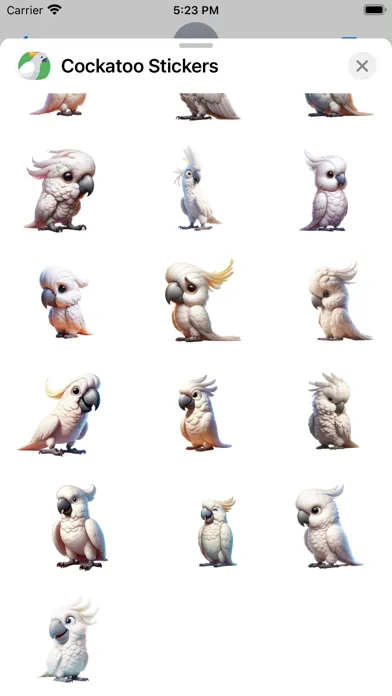 Captures d'écran de Cockatoo Stickers
