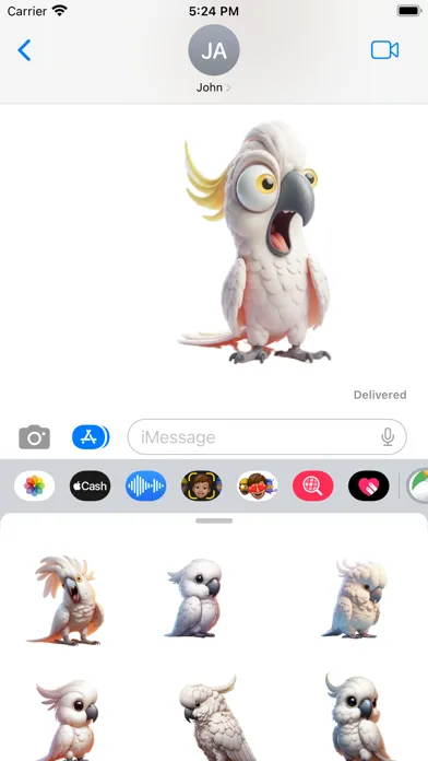 Captures d'écran de Cockatoo Stickers