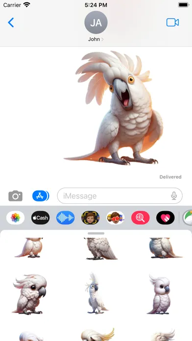Captures d'écran de Cockatoo Stickers