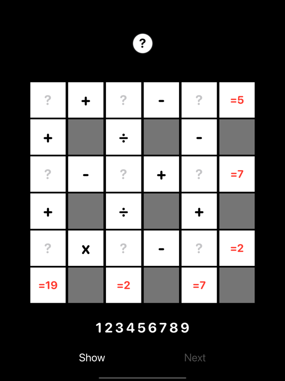 Tangkapan skrin Criss-Cross Math iPad 