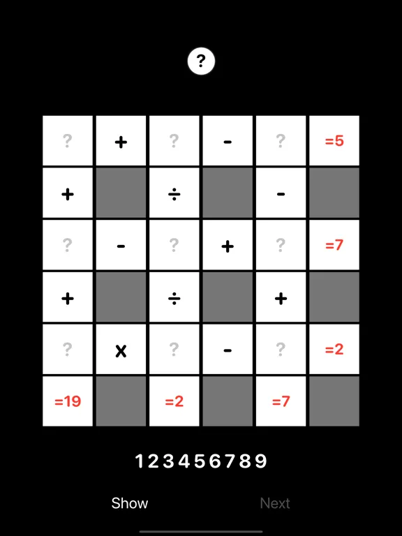 Tangkapan layar Criss-Cross Math iPad 