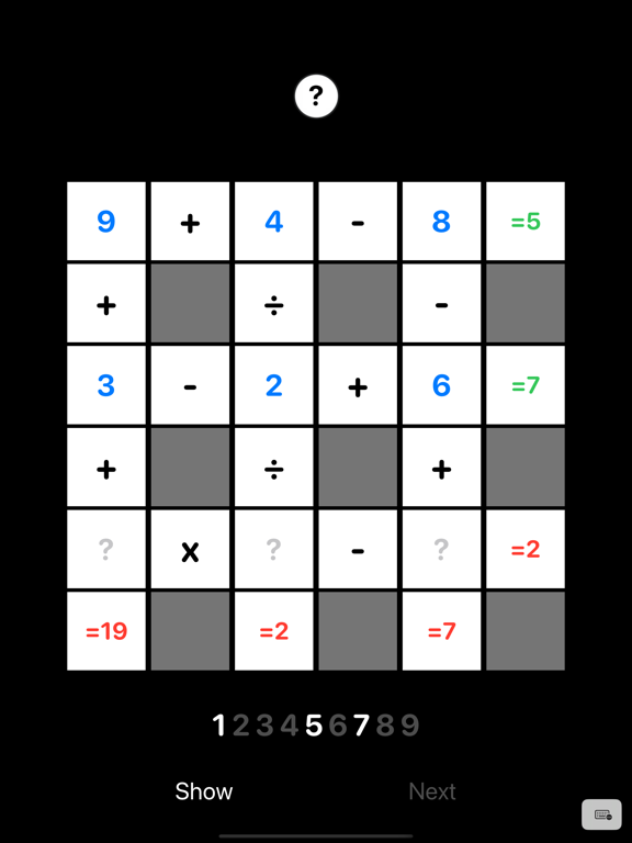 Tangkapan skrin Criss-Cross Math iPad 