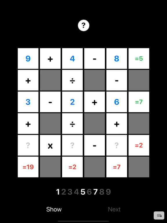Tangkapan layar Criss-Cross Math iPad 