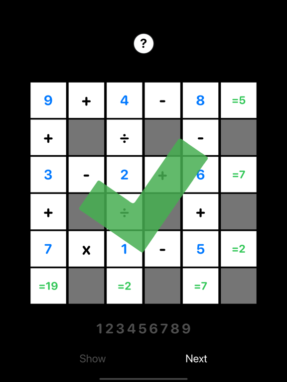 Tangkapan skrin Criss-Cross Math iPad 