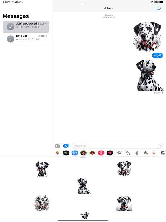 Captures d'écran de Dalmation Stickers iPad 
