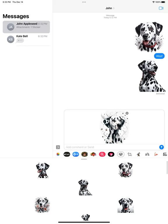 Captures d'écran de Dalmation Stickers iPad 