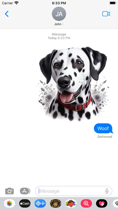 Captures d'écran de Dalmation Stickers