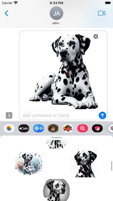 Captures d'écran de Dalmation Stickers