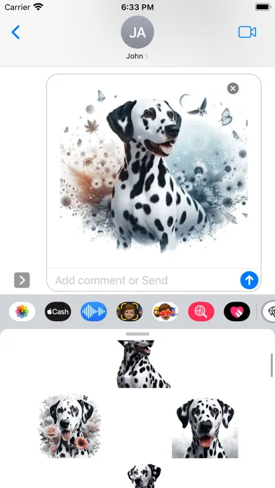 Captures d'écran de Dalmation Stickers