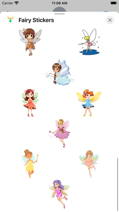 Ảnh chụp màn hình của Fairy Stickers