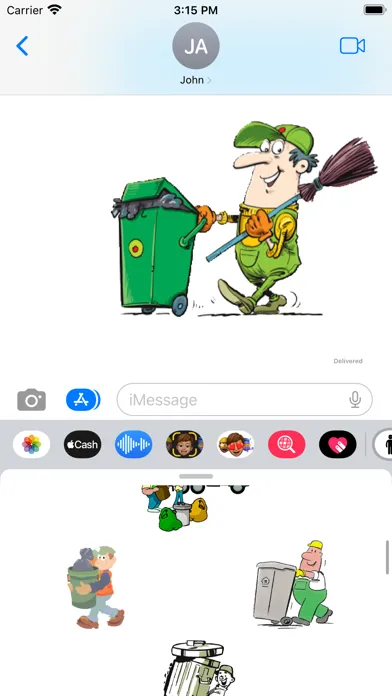 Capturas de tela do Garbage Collector Stickers
