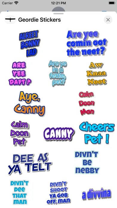 Capturas de pantalla de Geordie Stickers